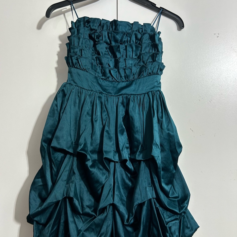 Windsor Teal Ruffled Kids Dress